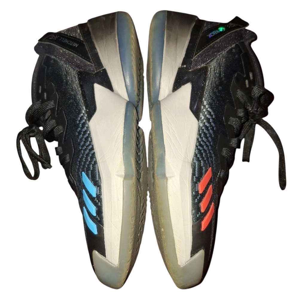 adidas Black Sneakers with Blue and Red Accents